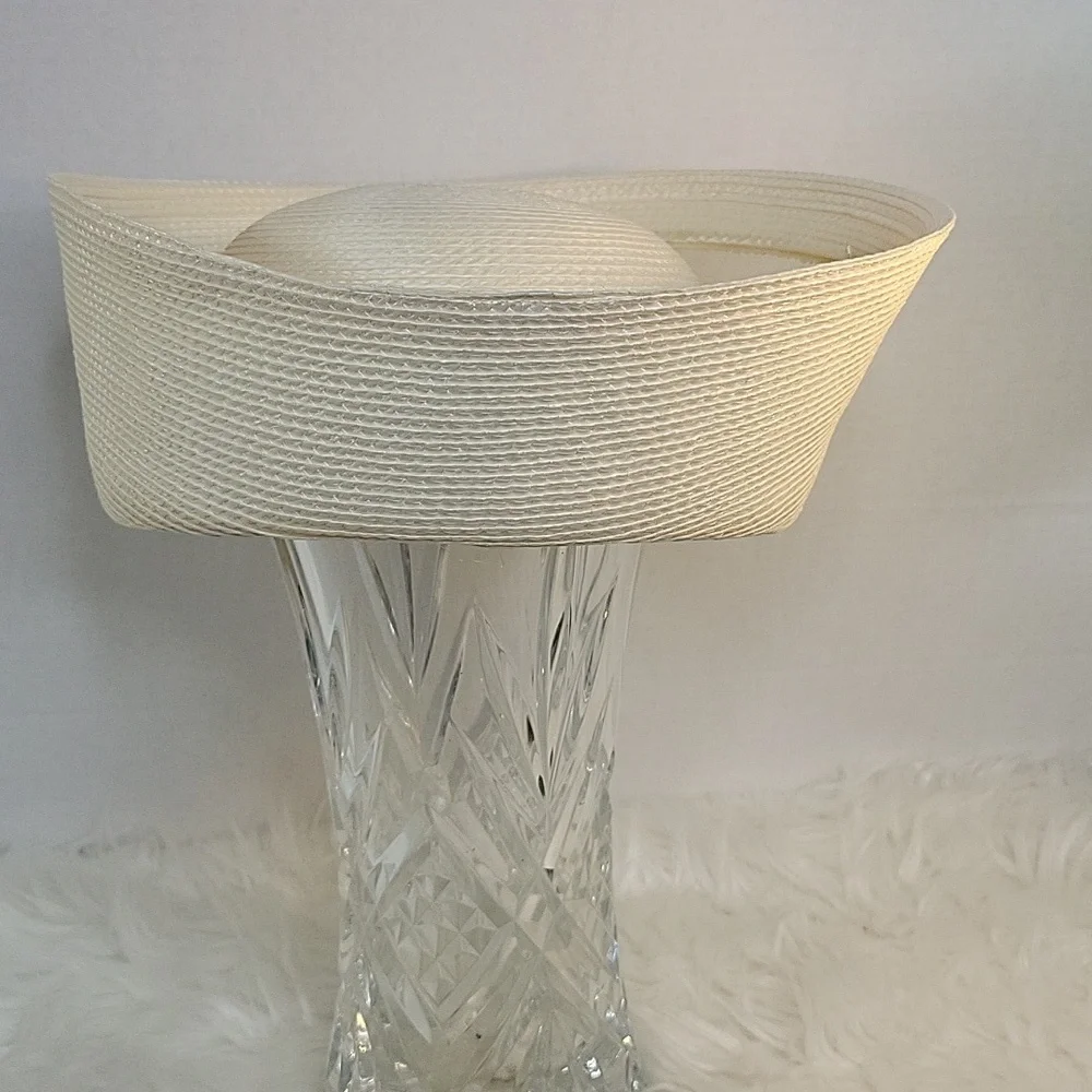 MR. HI'S VINTAGE Sequined and Beaded‎ Woven Straw Hat with Mesh Inserts